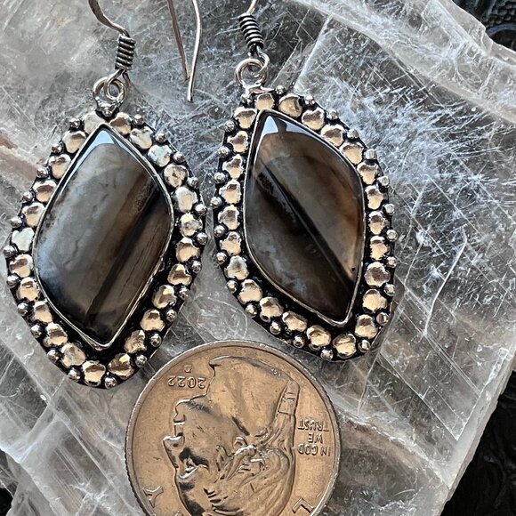 Agate Crystal Stone Jewelry Earrings - Picture 4 of 7